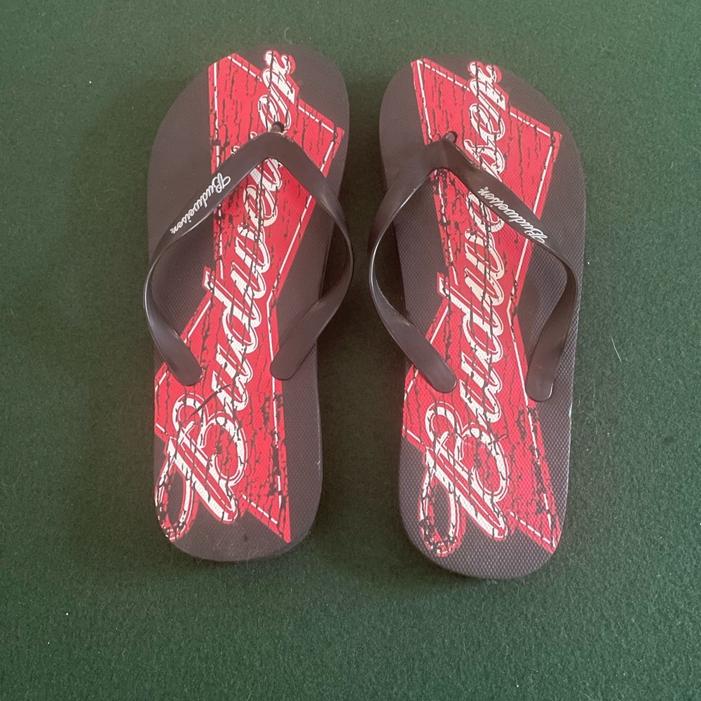 Budweiser Flip Flops NWOT
